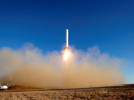SpaceX, Grasshopper, experiment, takeoff, hover, landing, rocket, 