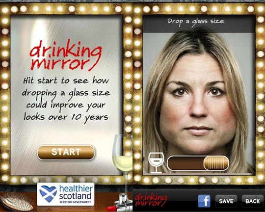 Drinking Mirror app, drinking, UK
