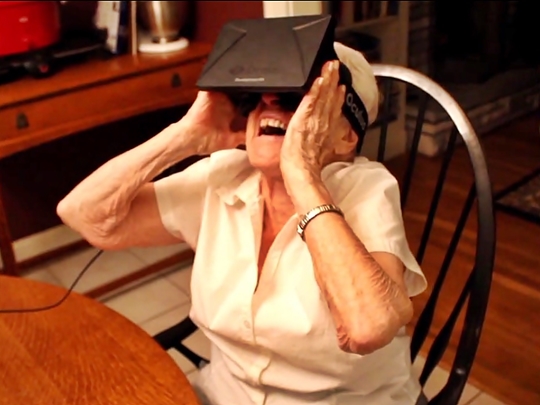 Oculus Rift, Virtual Reality, Grandmother