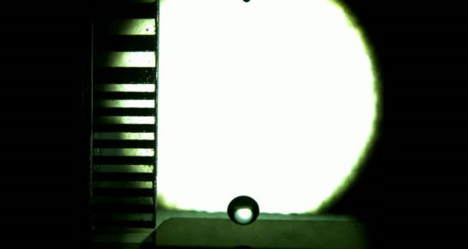 Bouncing Water Droplet Falling onto Super-Hydrophobic Surface