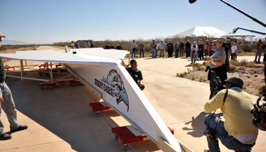 World's Biggest Paper Plane - Flying Over Desert