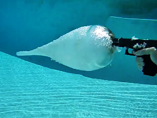 Underwater Gunshot Makes A Cool Effect
