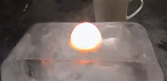 Ever Wondered What a Hot Ball of Nickel Does to Ice?