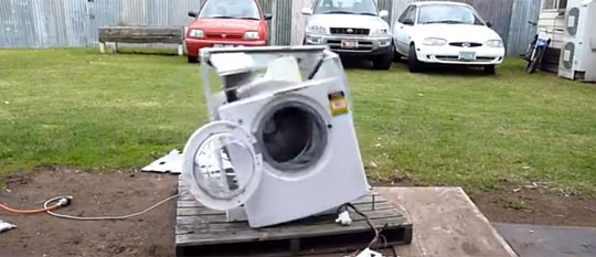 Abused Washing Machine Goes Completely Insane