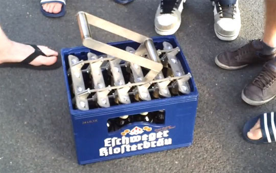 How To Open a Case of Beer Bottles All at Once