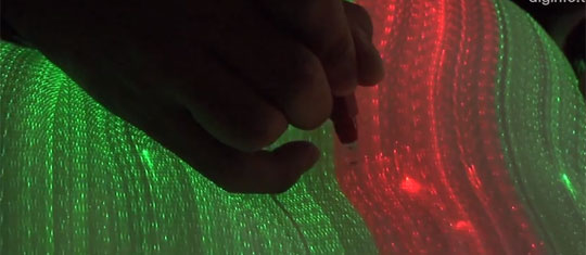An Interactive Cloth Woven From Optic Fibers