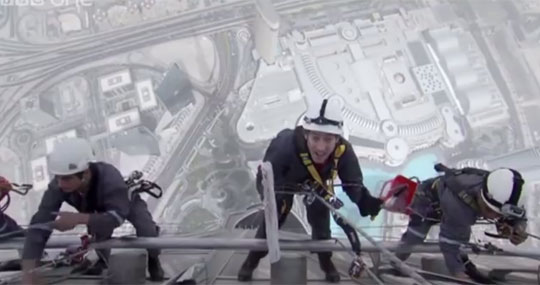Window Cleaning the World's Tallest Building
