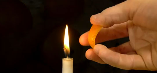 Make a Tiny Flamethrower with Oranges