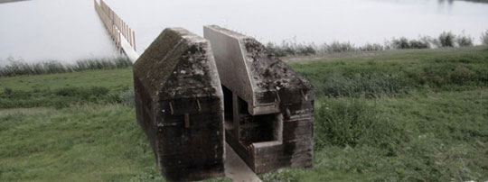 WWII Bunker Got Split in Two Like Butter