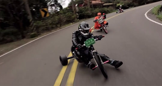 Drifting Downhill on a Trike Looks Pretty Fun