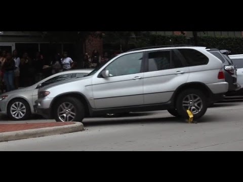 Car Drives Off with a Locked Wheel