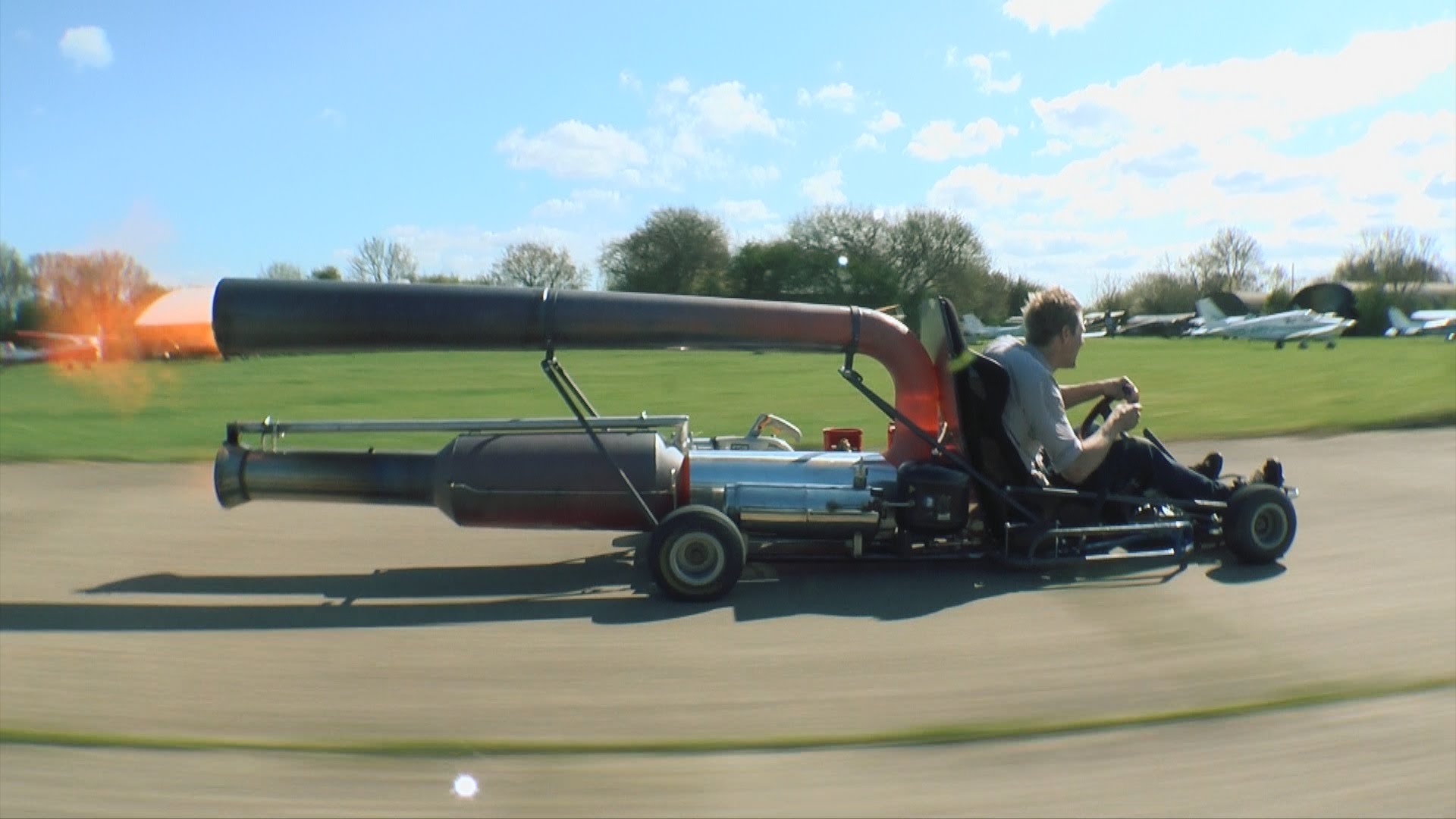 This jet-powered go kart is basically a fire breathing monster on wheels