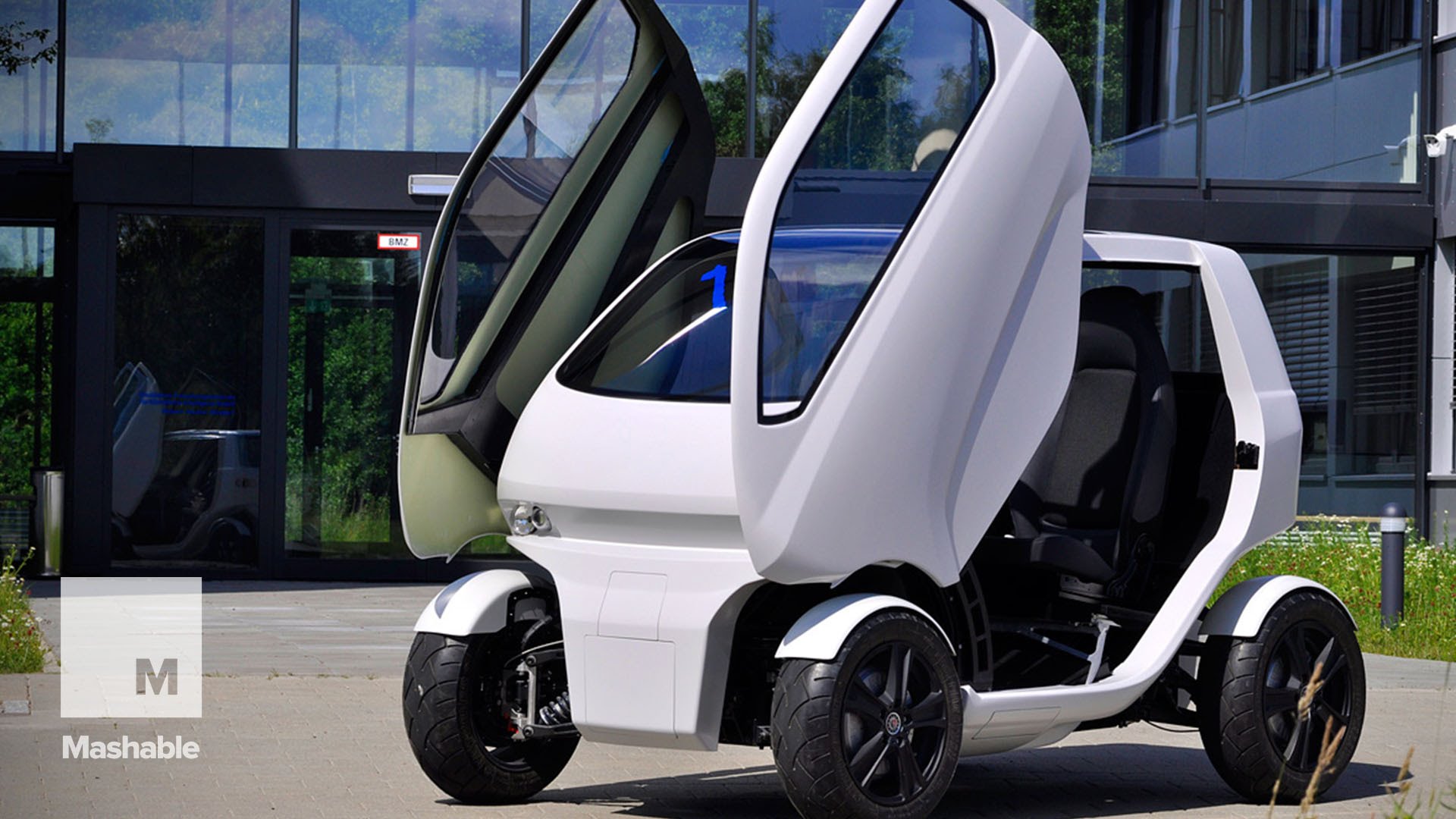 This tiny car can change shape, drive sideways