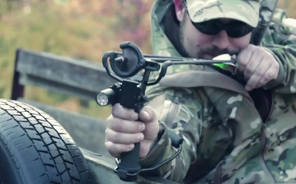 Archery Survival Slingshot Doubles as a Tactical Light, Perfect for Zombie Hunting