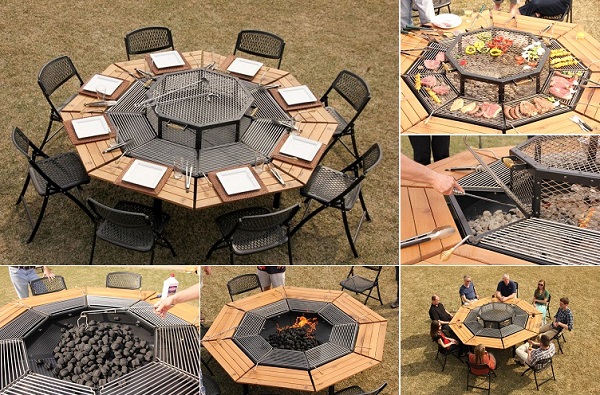 It Looks Like a Normal Table for 8 at First, But Fire it Up?