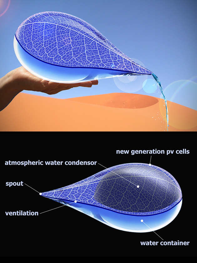Solar-Powered WaterDrop Can Produce Cool Drinking Water in Arid Deserts Using Only the Sun