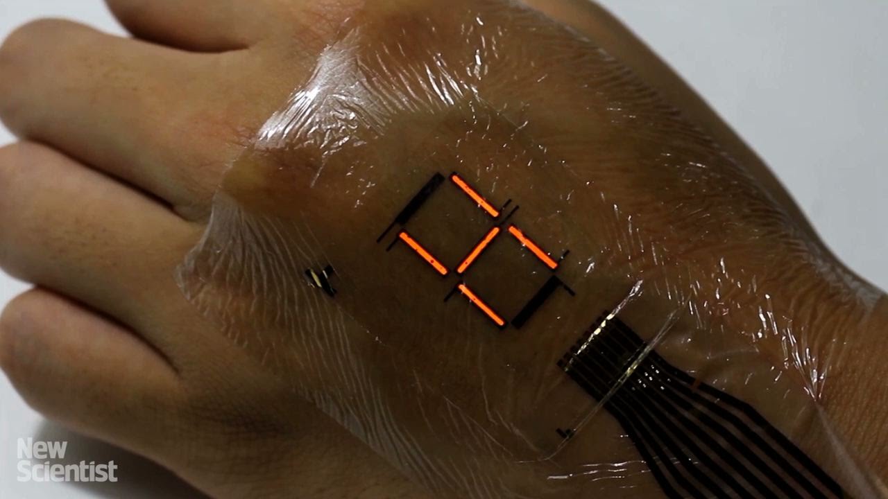 Super-thin digital display turns your skin into a screen