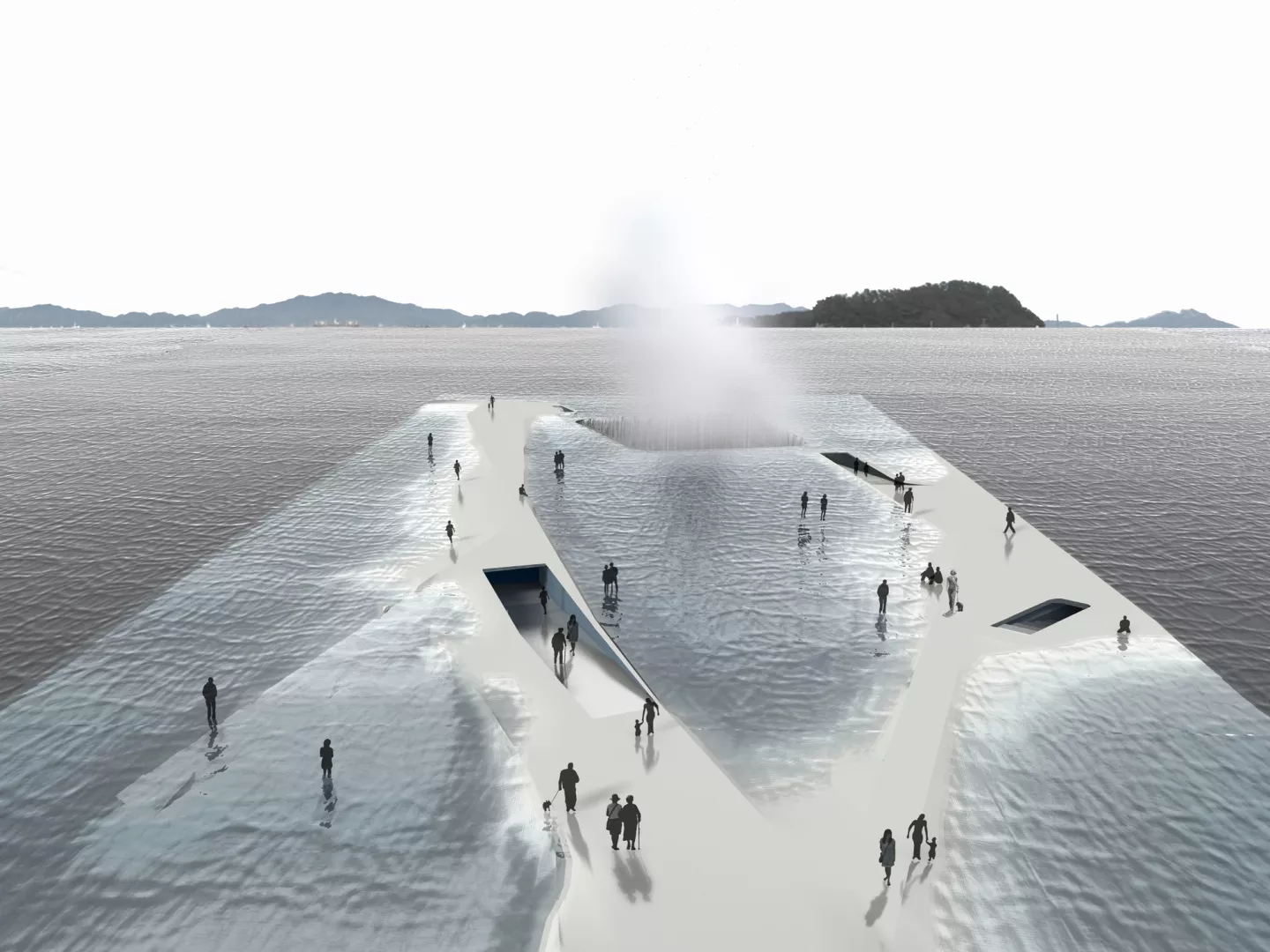 This incredible floating installation allows you to walk on water