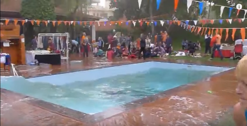 Ever Seen What an Earthquake does to a Pool?