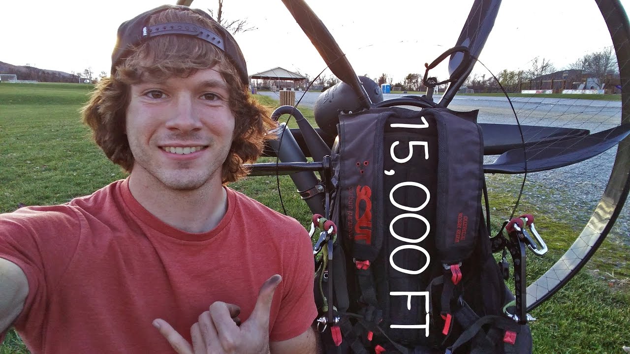 Guy Flies to 15,000 Feet On His Paramotor