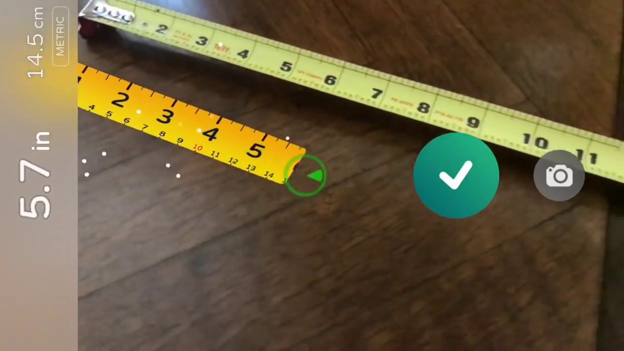 Augmented reality tape measure