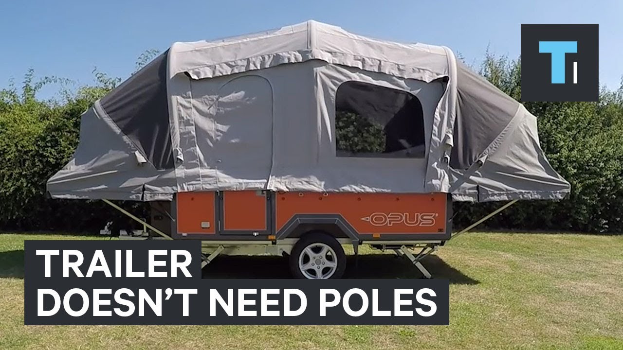 This trailer inflates into a tent in 90 seconds