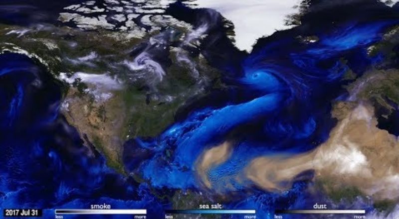 NASA released a simulation of all 2017s Hurricanes
