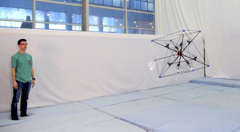 The Omnicopter, a futuristic drone which can hover in any given orientation