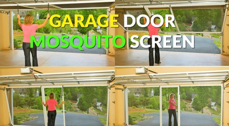 Rolling Garage Door Mosquito Screen Attaches To Garage Track
