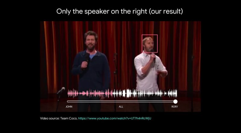 Google is working on a way to separate the audio from two people